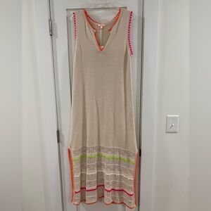 NWT Lisa Todd Beach Please Dress in Natural with Neon Accents Size Large